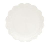 Piatto FLEURI BIANCO Con Decorazione A Onde D. 26Cm Bianco Porcellana Easy Life