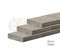 Piatto Foglio Acciaio Dolce Metallo Piastra - Scegli Lunghezza 10mm x 3mm Da Fai