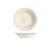 Piatto fondo H&H Charme Ø23cm in porcellana ivory