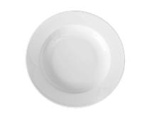 HENDI Piatto fondo, bordi rinforzati, smalto di qualità, resistenza agli impatti e all'usura, adatto al microonde e alla lavastoviglie, ø220mm, porcellana bianca