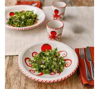 Piatto Fondo in ceramica stile Vietrese Ø 32 cm dipinto a mano-Ceramica artigianale mediterranea- servizio da Tavola -Vietri-Costiera Amalfitana-Caltagirone-Sicilia- 0108251403