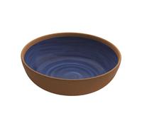 Piatto fondo in melamina set 2 pezzi NATURAL Touch-MeL diametro Ø 20,4xh5,5 cm certificato per l'uso alimentare blu blu