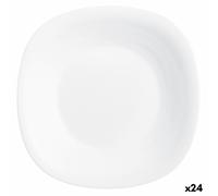 Piatto Fondo Luminarc Carine Bianco Vetro [Ø 23,5 cm] [24 Unità]