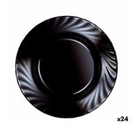Piatto Fondo Luminarc Trianon Nero Vetro [ø 22,5 cm] [24 Unità]