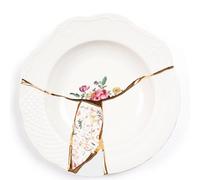 Piatto Fondo Seletti Kintsugi Decoro 03 Porcellana Oro 22 cm