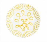 Piatto Fondue Gmundner Ceramica Giallo Fiammeggiato D: 20 Cm / H: 4,4 Cm