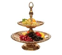 Piatto for frutta a 2 strati, vassoio creativo for frutta in vetro, ornamenti for tavolini da caffè for soggiorno, vassoi for servire snack e caramelle