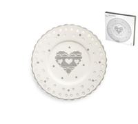 Piatto Forato In Ceramica, ø 20 Cm, Grigio/bianco H&H