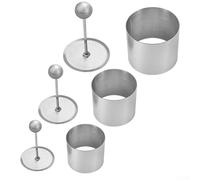 Piatto freddo rotondo in acciaio inossidabile con tagliere a pressione, per insalata alimentare, per torte, dessert, antipasti, utensile da cucina per cucinare in casa (taglia S) (L)