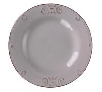 Piatto frutta Duchessa Stones A In gres smaltato Misure: Ø 21,5 x h. 1,5 cm Utilizzabile in microonde Lavabile in lavastoviglie Colore: grigio chiaro chiaro