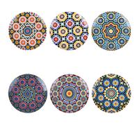 Piatto frutta Marrakech In porcellana Misure: Ø 19 x h. 2 cm Lavabile in lavastoviglie Utilizzabile in microonde Disponibile in 6 decori assortiti multicolor