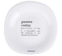 Piatto frutta quadrato in vetro opalino, bianco, Victionary Panna cotta