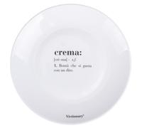 Villa d'Este Home Tivoli 1996 Set 6 Piatto frutta tondo 20,5 cm in vetro opalino, Victionary Crema