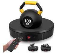 Piatto Girevole Elettrico, 30CM 100KG e Ricaricabile Espositore Girevole Elettrico, 360° Direzione e Velocità Regolabili Base Girevole Elettrica con 5 Pannello di Sfondo per Esposizione di Gioielli