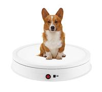 Piatto girevole elettrico da 42 cm, girevole a 360°, portata variabile, 50 kg, per negozi, studi, biblioteche scolastiche, sale espositive, soggiorno