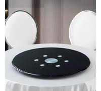 Piatto girevole in vetro temperato, vassoio rotondo trasparente per servire il tavolo da pranzo silenzioso e liscio, resistente, perfetto per sala da pranzo e cucina