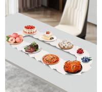 Piatto girevole per alimenti, vassoio girevole manuale per sala da pranzo e feste, regolabile, perfetto per presentazione e decorazione di alimenti