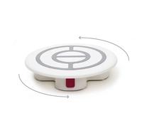 Decora, 9271050 Piatto Girevole in Plastica, Supporto Giratorta Professionale in Plastica, Facile da Pulire, Base Antiscivolo, Con Pulsante di Blocco, Diametro di 32 centimetri, Made in Italy