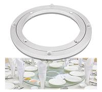 Piatto girevole rotante rotondo, Cuscinetto for giradischi Lega di alluminio Argento Dimensioni multiple Da 5 a 40 pollici Cuscino antiscivolo(400 Mm)