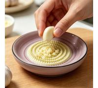 Piatto grattugia in ceramica for zenzero e aglio, piatto multiuso for macinare frutta, verdura, condimenti, strumento for grattugiare da cucina(Light Purple)