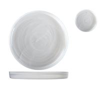 Piatto H&H Alabastro Bianco 28X3 Vetro