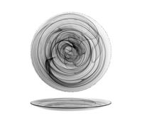 Piatto H&H Alabastro Nero Tondo 32,5 Vetro