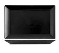 Piatto H&H Osaka 30X20 Nero Piano Rettangolare In Stoneware