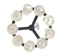 Piatto Hi-Hat a 9 jingles a doppia piastra - B20 bronzo anti-ossidazione e design martellato a mano per prestazioni di livello professionale
