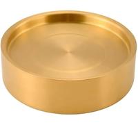 Piatto in acciaio inossidabile 304 con isolamento termico con struttura ispessita per servire sashimi, pesce crudo e frutti di mare per mantenere il cibo fresco e fresco (oro, 24 cm) bello