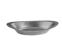 Piatto in acciaio per for stile barca 26x18x4 cm per servizio snack per for
