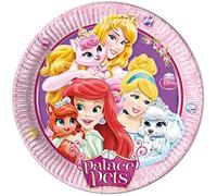 Piatto in carta monouso 23cm - PRINCIPESSE Palace Pets DISNEY addobbo decoro tavolo torta - festa per bambini