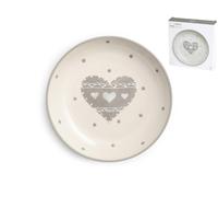 Piatto In Ceramica, ø 23 Cm, Grigio/bianco H&H