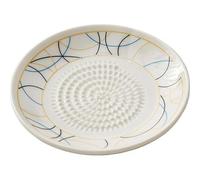 Piatto in ceramica per grattugia, con denti affilati, per zenzero, noce moscata e formaggio, antiscivolo, per alimenti freschi per bambini e cucina casalinga, piattino facile da pulire (12 cm)