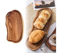 Piatto in legno Piatto di snack vassoio in legno, di cibo per la colazione a