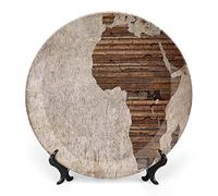 Piatto in porcellana con decoro afro, corpi femminili sexy, design esotico, stampa artistica di donne della savana, piatto in ceramica per decorazioni decorative, 1 piatto e 1 espositore.