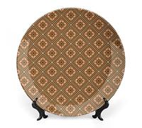 Piatto in porcellana con decoro afro, corpi femminili sexy, design esotico, stampa artistica di donne della savana, piatto in ceramica per decorazioni decorative, 1 piatto e 1 espositore.