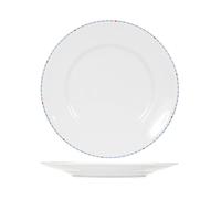 Piatto In Porcellana Decoro Astrid Tondo Cm 32 Bianco H&H