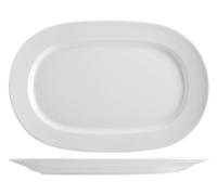 Piatto In Porcellana Firenze Bianco Ovale Cm 32 Home