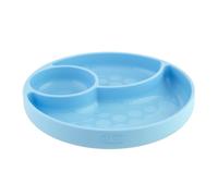 Chicco Piatto in Silicone con Ventosa Colore Azzurro, 1 Pezzo