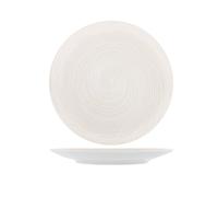 Piatto in stoneware/gres Vortex Bianco Tondo Cm31 H&H