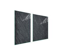 PIATTO IN VETRO e TAGLIERE 100x52 ARDESIA