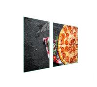 PIATTO IN VETRO e TAGLIERE 100x52 PIZZA