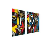 PIATTO IN VETRO e TAGLIERE 100x52 POP ART.