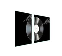 PIATTO IN VETRO e TAGLIERE 100x52 VINILE