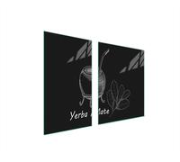 PIATTO IN VETRO e TAGLIERE 100x52 YERBA