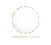 H&H piatto da portata Versailles in vetro con bordo oro cm33