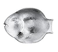 Piatto in vetro temperato a forma di pesce Pasabahce piatto in cristallo tras...