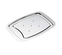 Piatto intero per arrosto di pollo, facile da usare e pulire, per il Ringraziamento, Natale, vassoi per polli in acciaio inox