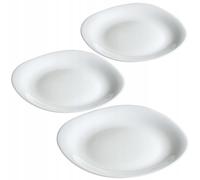 Piatto KADAX, bianco, 3 pezzi