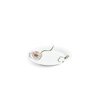 Piatto Kähler Ø22 cm Hammershøi Poppy fatto a mano con pittura ad acquerello, bianco